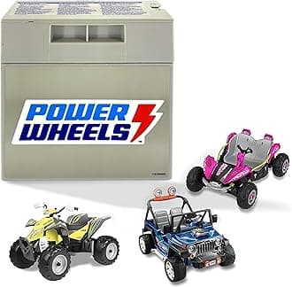 12 Volt Battery | Fits 12V Power Wheel Battery | Replaces 1001175653 00801-0638 00801-1869 | All Grey Rechargeable 12V Kids Car Battery - 12V 12Ah