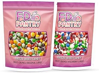 Freeze Dried Candy Variety Pack | 2 Pack, 2 Pound - Original Rainbow & Wildberry Fruit Crunch Combo Bundle, 32oz Total Assorted Freeze-Dried Candies