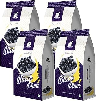NOTTY NUTS Dried Black Plum/Pitted Prune 1 Kg | Dehydrated Plum | Black Plum Dried Fruit |Hygienically Packed Healthy Snack & Antioxidant Rich Pitted Prune ((1000g (Pack of 4))