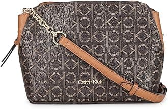 Calvin Klein Women's Hailey Signature Triple Compartment Chain Crossbody Calvin Klein Hailey Signature Triple Compartment Chain Crossbody