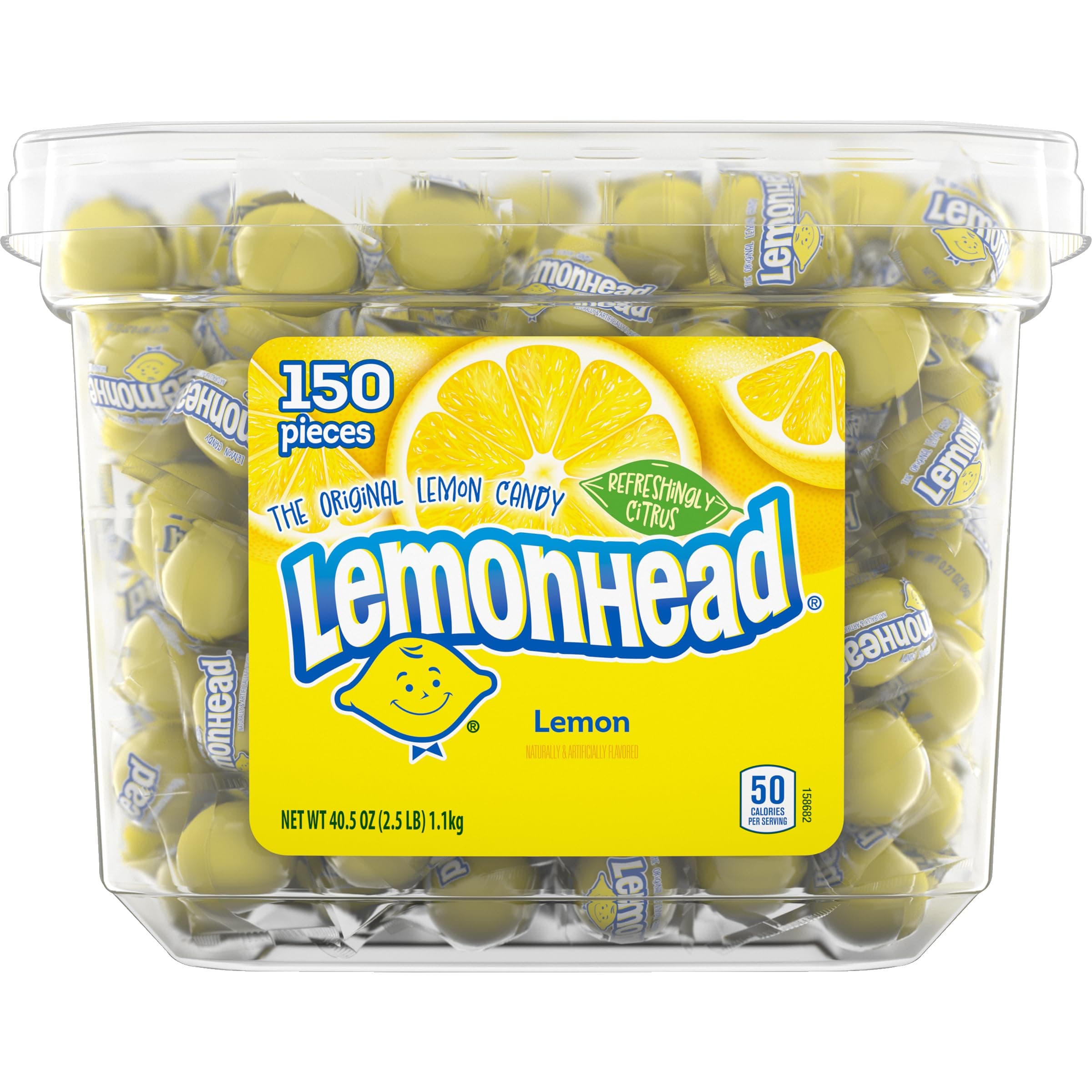 Lemonhead Hard Lemon Candy, Individually Wrapped Candy (150 Count) , 40.5 Ounce