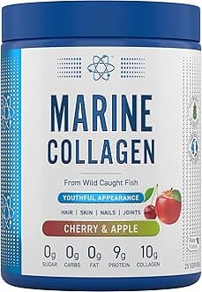 Applied Nutrition Marine Collagen Powder - Hydrolysed Collagen Protein, Healthy Skin, Hair, Nails (Cherry & Apple) (300g - 25 Servings)