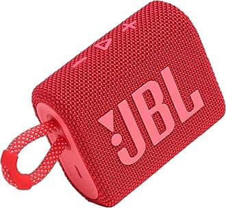 JBL Go 3 - Portable Mini Bluetooth Speaker, big audio and punchy bass, IP67 waterproof and dustproof, 5 hours of playtime, speaker for home, outdoor and travel (Red)