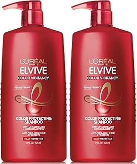 L'Oreal Paris Elvive Color Vibrancy Shampoo, 28 Fl Oz, Pack of 2 | For Color Treated Hair | Color Protection | With Linseed Elixir | High Shine
