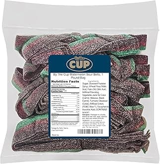 By The Cup Watermelon Sour Belts, 1 lb Bulk Bag