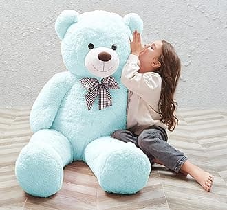 MorisMos Giant Teddy Bear Stuffed Animals Big Teddy Bear Plush, Soft Large Bear Gifts for Girls Girlfriend on Birthday, 47 Inches, Blue