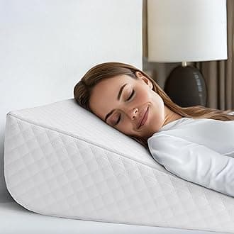 3 - Bed Wedge Pillow | 2 Cover Included | Unique Design for Multi Position Use | Memory Foam Incline Pillow for Sleeping | Reliefs Acid Reflux, Gerd, Heartburn Back,Leg Pain (Small)