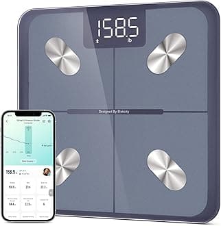 Etekcity Smart Scale for Body Weight and Fat Percentage, Digital Bathroom Accurate Weighing Machine for People's BMI Muscle, Bluetooth Electronic Body Composition Monitor Syncs with App, 400lb