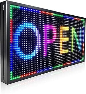 Programmable Led Sign Outdoor Digital Signs For Business Scrolling Electronic Message Board Wifi Control Display Screen Panel Custom Full Color Advertising P10(26" * 14")