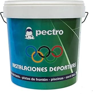 PECTRO Floor Paint Concrete Paint Indoor and Outdoor 135 Fl. Oz. (4 L) – Floor protection paint for Sports courts driveways Basement Patio Storage Room Garage cement Tennis - diferents Colours (Gray)