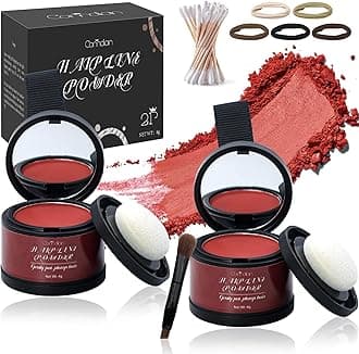 2 Pack Hairline Powder for Women and Men, Used to Root Touch Up Hair Color, Thinning and Gray Hair Coverage and Bald Spots Coverage, Red