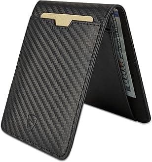 Vaultskin MANHATTAN Slim RFID Blocking Bifold Leather Wallet for Men - Minimalist Front Pocket Card Holder, Holds 9 Cards & Cash, Premium Italian Leather