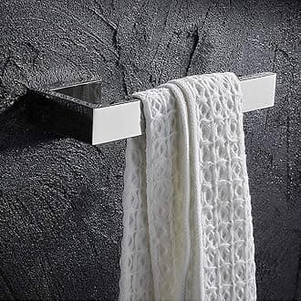 Hand Towel Holder, Towel Bar Stainless Steel SUS304, Towel Hanger Hardware Set for Bathroom, Kitchen, Cabinet, Laundry Room, Polish Finished & Wall Mounted