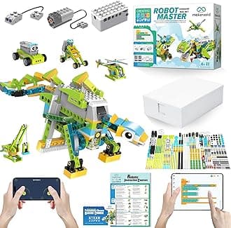 Coding Robot Toy for Kids 6+, 100+ in 1 APP Control Robots Building Toys, Programmable Scratch Coding Kit with 23 Video Courses,Birthday Toy for Kids (370 Blocks)