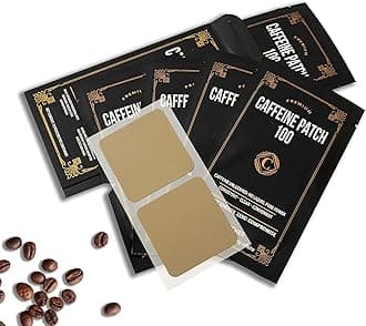 Caffeine Patch 100mg – Natural Energy Booster for Success, Coffee Alternative, Caffeine Supplement – Highly Caffeinated to Support Focus, Alertness, Workout, Study, Work, Travel – 15 Pack