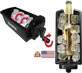 HICE Drink Chiller Rapid Beverage Cooler - Hyper Spin Instant Can & Bottle Cooler, No Batteries, Iced Frost Cooling for Soda, Beer & Water, Mini Universal Drink Cooler, Fast & Coldest Freeze (Black)