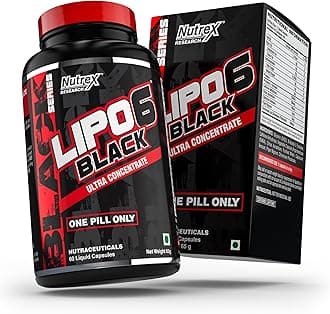 Nutrex Lipo 6 Black Ultra Concentrate 60 Capsules,Pack Of 1,1 Count
