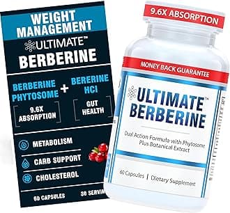 Ultimate Berberine Phytosome for Optimal Metabolic Health After 35 - 9.6X Absorption Dual Action Formula for Appetite & Gut Health - Immunity & Cholesterol Support - Clinical Dose & Third Party Tested