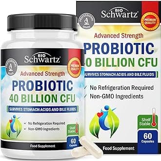 Probiotics for Gut Health 40 Billion CFU - Bloating Relief & Digestive Support Probiotics for Women & Men with Prebiotics Gut Health Supplements - High Potency, Shelf Stable, Non-GMO, 60ct