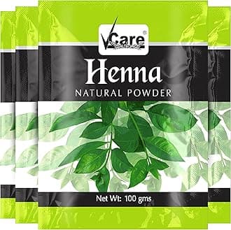 VCare Henna Natural Powder for Hair - 100 gm (Pack of 4) | Natural Conditioning & Anti-Dandruff | Control Hair Fall, Natural Henna Hair Colouring for Women and Men | Henna Powder for Hair Growth