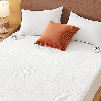 BedsureHeated Mattress Pad Queen - Luxury Soft Electric Mattress Pad with Memory & Preheat Functions, 12-Hour Auto Off & 10 Heat Settings with Dual Controllers, Fast Heating, Deep Pocket, 60"x80"