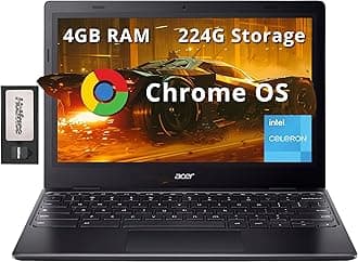 acer Chromebook 311 11.6" HD Laptop, Intel Celeron N4500 Processor, 4GB LPDDR4X RAM, 224GB Storage (64GB eMMC+160GB Docking Station Set), Intel UHD Graphics, Wi-Fi 5, Chrome OS, Black