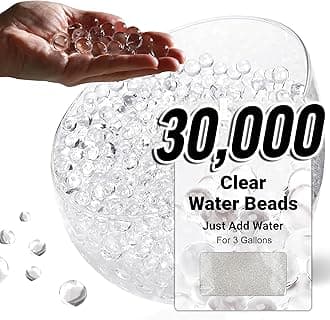 Clear Water Beads for Vases, Vase Fillers for Centerpieces, Transparent Gel Balls (30,000 pcs.)
