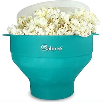 The Original Microwave Popcorn Popper, Silicone Popcorn Maker, Collapsible Microwavable Bowl - Hot Air Popper - No Oil Required - The Most Colors Available (Aqua)