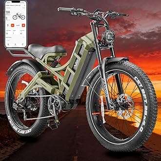 Eahora Romeo Pro 2/3 Ebike 1600W/4000W/5600W Electric Bike for Adults 34/46/50MPH 200 Miles Long Range Dual Motor 48/70/80AH Battey Electric Mountain Bike Dual Hydraulic Brakes Full Suspension EBike