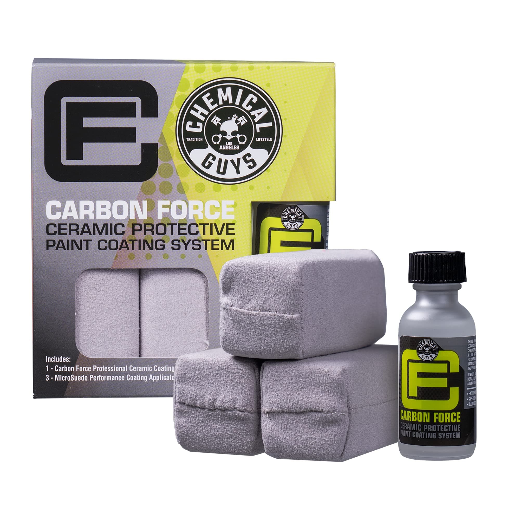 WAC232 Carbon Force Ceramic Protective Paint Coating System, Includes 1 Carbon Force (1 fl oz), 3 MircoSuede Applicators