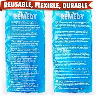 2-Pack Gel Ice Packs for Injuries Reusable, Hot & Cold Pack that’s Durable, Soft & Flexible, Fast Relief & Recovery (Blue, Reg 2PK)