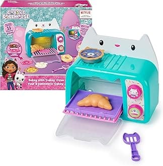 Gabby's Dollhouse Pretend Play Bakey with Cakey Oven with Light&Sound|Roleplay Indoor Toy|Boost Creativity&Imagination|13Pcs Kitchen Accessories Set for Kids 3+|Best Birthday Gift|Made in India,Multi