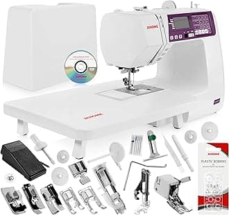 4120QDC-G Computerized Quilting and Sewing Machine Bundle - Includes Bonus Quilt Kit (Even Feed Foot, Open Toe Darning Foot, 1/4" Seam Foot and More) + 10-Pack Genuine Janome Bobbins