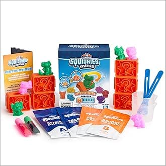 Elmer's Squishies Kids’ DIY Activity Kit, Create 4 Mystery Characters, 24 Piece Kit for Ages 6 and Up, Perfect for Stress Relief and Sensory Play