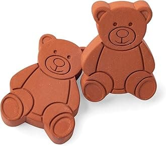 Terracotta Brown Sugar Keeper and Saver, Bear, Set of 2
