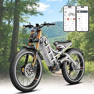 eAhora Romeo Pro 3/2 [2025] 46-50 Mph Electric Bike for Adults, Peak 5600W Dual Motor Ebike, 60V 80Ah 250 Miles Long Range E Bike, 26”*4.0 Fat Tire Air Full Suspension Off-Road E-Bike