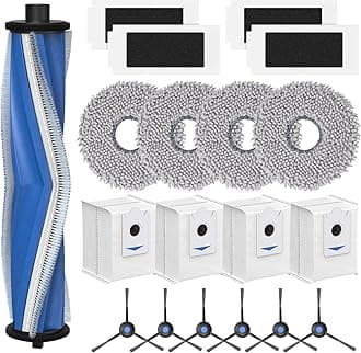 T30S Replacement Parts for ECOVACS DEEBOT T30S/T30S Pro Vacuum and Mop Accessories Kit, includes V-shaped brush, Mop pads, Hepa Filters, Dust Bags, and Side Brushs