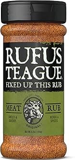 Rufus Teague Meat Rub, Premium Barbecue Seasoning & Dry Rub for Smoking and Grilling, Award-Winning Flavor for Beef, Pork & Chicken, Gluten-Free, 6.5 oz