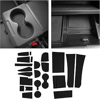 CupHolderHero fits Ford EcoSport Accessories 2018-2022 Premium Custom Interior Non-Slip Anti Dust Cup Holder Inserts, Center Console Liner Mats, Door Pocket Liners 25-pc Set (Solid Black)