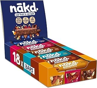Nakd Mind Blown Fruit & Nut Bar Mixed Case - Vegan Bars - Gluten Free - Healthy Snack, 35 g (Pack of 18 Assorted)
