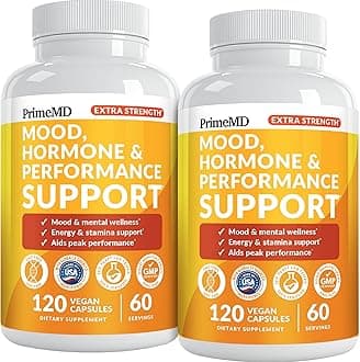 PrimeMD 19-in-1 Extra Strength Peruvian Maca Root Capsules - 9125 mg Ashwagandha Supplements with Fenugreek and Ginseng for Mood, Hormone and Performance Support (120 ct) (2-Pack)