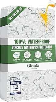 Utopia Bedding Waterproof Viscose Mattress Protector, Single Bed Size 90 x 190 x 30 cm, Premium Viscose Mattress Cover, OEKO-Tex Certified, Breathable and Machine Washable