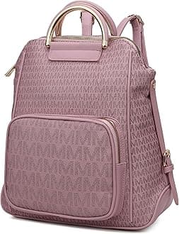 MKF Backpack Purse for Women & Teen Girls – PU Leather Top-Handle Ladies Fashion Travel Pocketbook Bag – Daypack