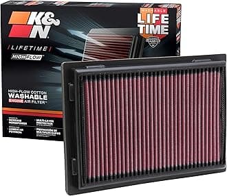 K&N Engine Air Filter: High Performance, Premium, Washable, Replacement Filter: Compatible with 2006-2018 Toyota/Lexus (Avalon, Rav4, Camry Hybrid, Sai, ES300h, LS 460, LS600h), 33-2381