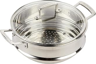 96101924001000 Multi-Steamer Insert Stainless Steel with Glass Lid Diameter 24 cm
