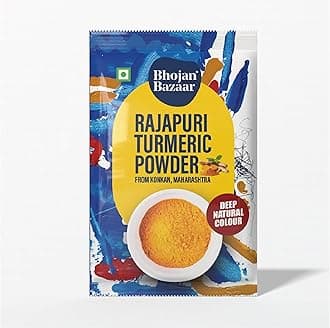 Bhojan Bazaar Rajapuri Turmeric Powder 500g,Premium Konkan Haldi, Natural Golden Turmeric Powder with No Added Flavours, Rich in Curcumin, Perfect for Curries, Dishes & Milk