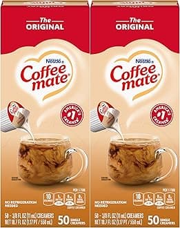 Nestle Coffee mate Liquid Coffee Creamer Singles, Original, 50 Ct Box (Pack of 2)