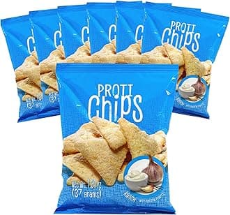 Proti-Thin High Protein Ranch Crisps, Crunchy Diet Snack, Sugar-Free, 15g Protein, Low Fat, Low Carb, High Fiber, Gluten Free, Healthy Snack Chips, 1 Pack of 7 Servings Bags