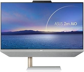 ASUS Zen AiO 24, 23.8” FHD Touchscreen Display, AMD Ryzen 7 5825U Processor, 16GB DDR4 RAM, 512GB SSD, Windows 11 Home, Kensington Lock, Wireless Keyboard andMouse Included, White, M5401WYA-DH704T