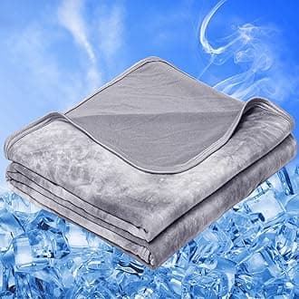 inhand Cooling Blanket Queen Size (90"x90"), Cooling Blankets for Hot Sleepers, Absorbs Heat to Keep Adults Cool for Summer Nights Sweats, Thin Cold Lightweight Blanket for Couch Bed, All Season Use